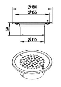 Line Drawing - Upper part-No membrane-180