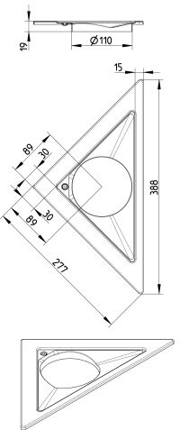 Line Drawing - Upper part-No membrane-Triangular