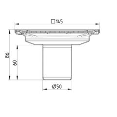 Line Drawing - Drain-No membrane-145