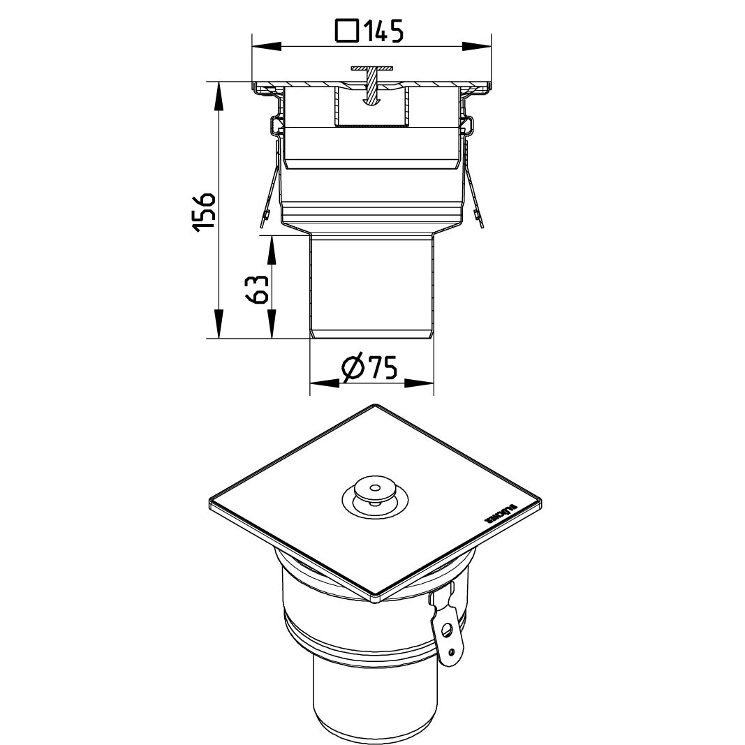 Line Drawing - Rodding eye-No membrane-145