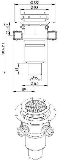 Line Drawing - Drain-Vinyl-155