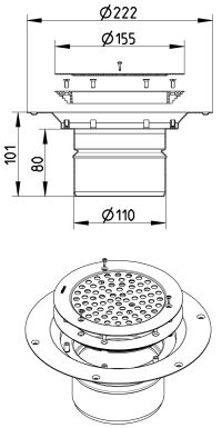 Line Drawing - Drain-Vinyl-155