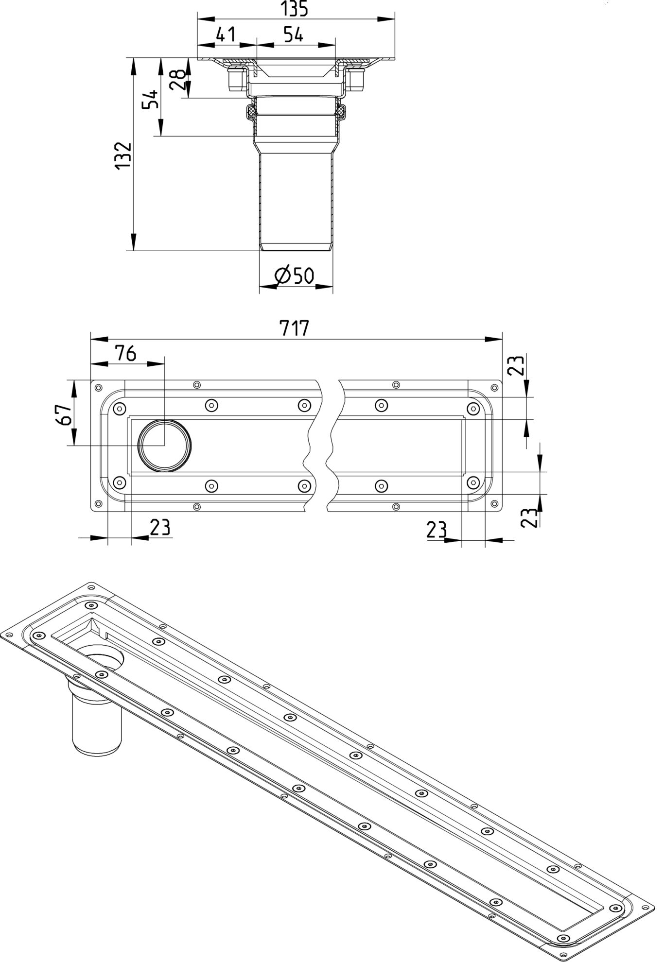 Line Drawing - WaterLine channel-Vinyl