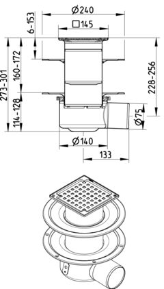 Line Drawing - Drain-2 membranes-145