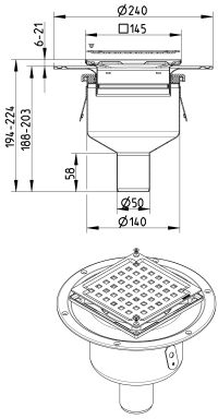 Line Drawing - Drain-Liquid membrane-145