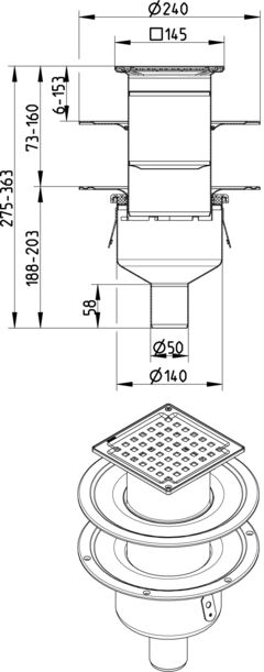 Line Drawing - Drain-2 membranes-145