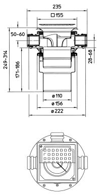 Line Drawing - Drain-Sheet membrane-145