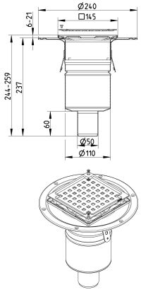 Line Drawing - Drain-Liquid membrane-145