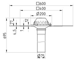 Line Drawing - Drain for gravity-bitumen collar