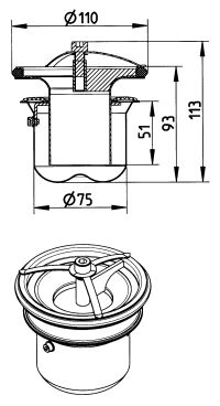 Line Drawing - Water trap-110