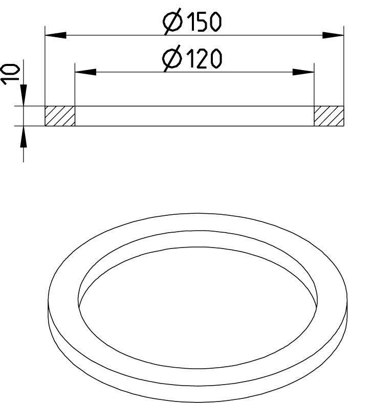 Line Drawing - Spare parts-old-drain