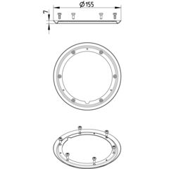 Line Drawing - Marine -Vinyl drains accessories