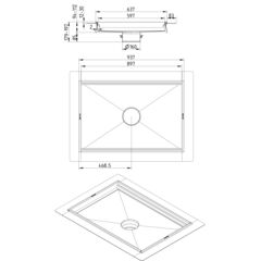 Line Drawing - Kitchen channel-Liquid membrane