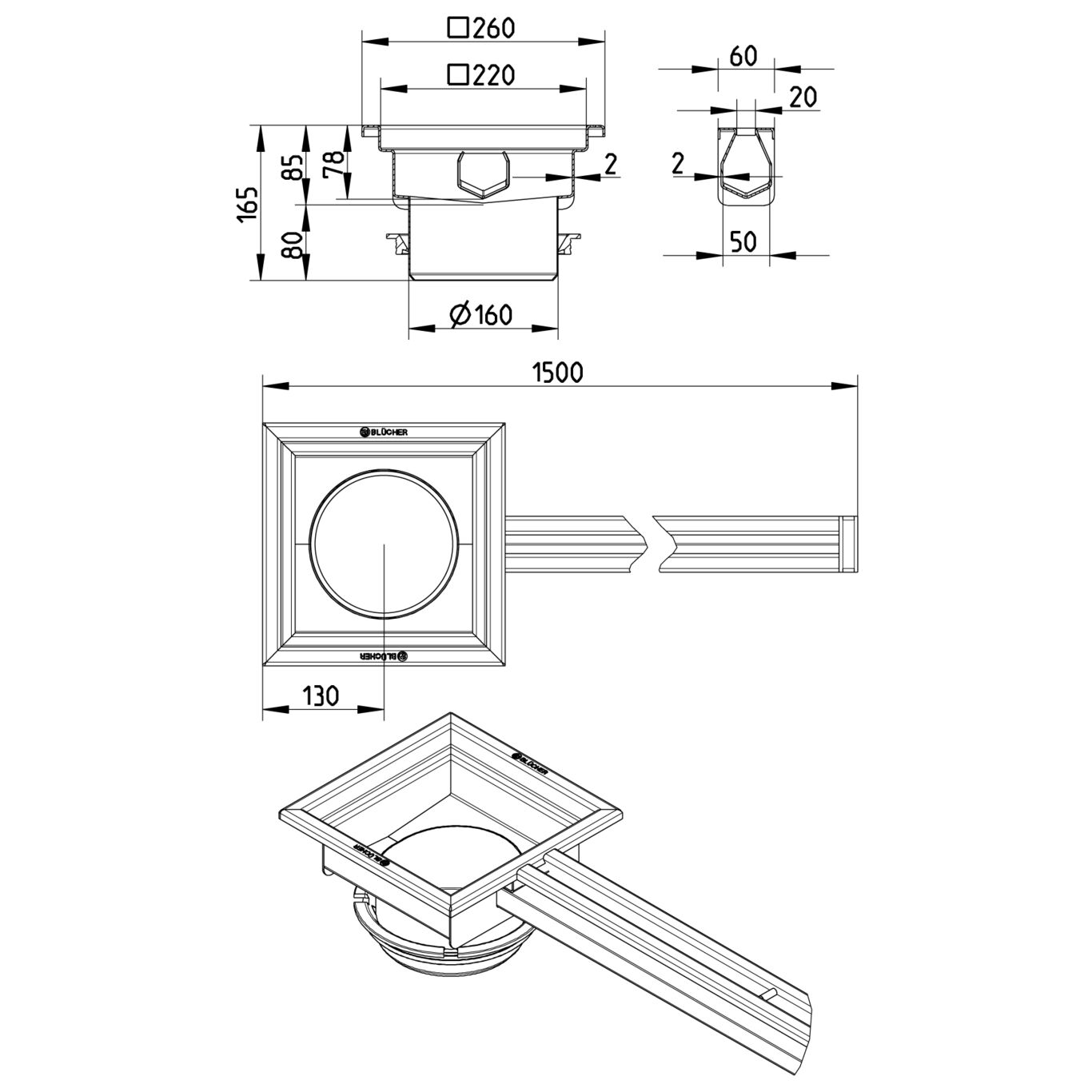 Line Drawing - Slot channel-No membrane