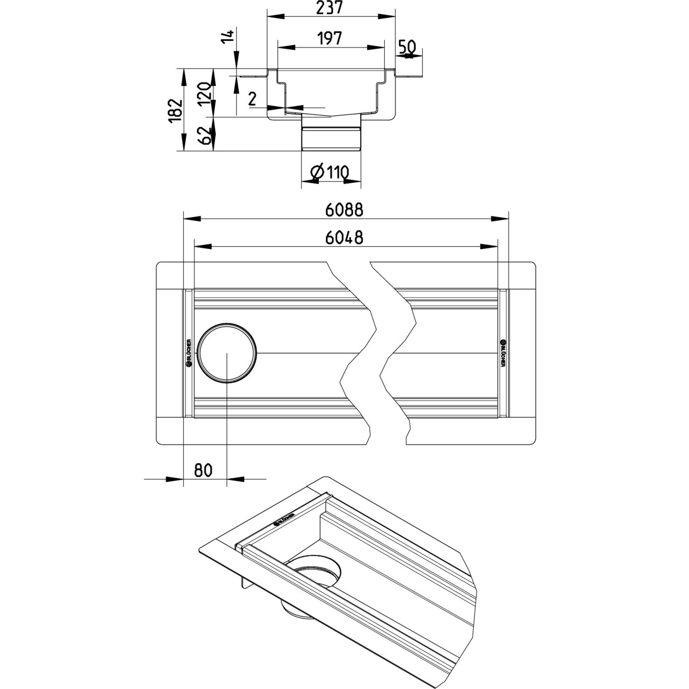 Line Drawing - Channel-Liquid membrane