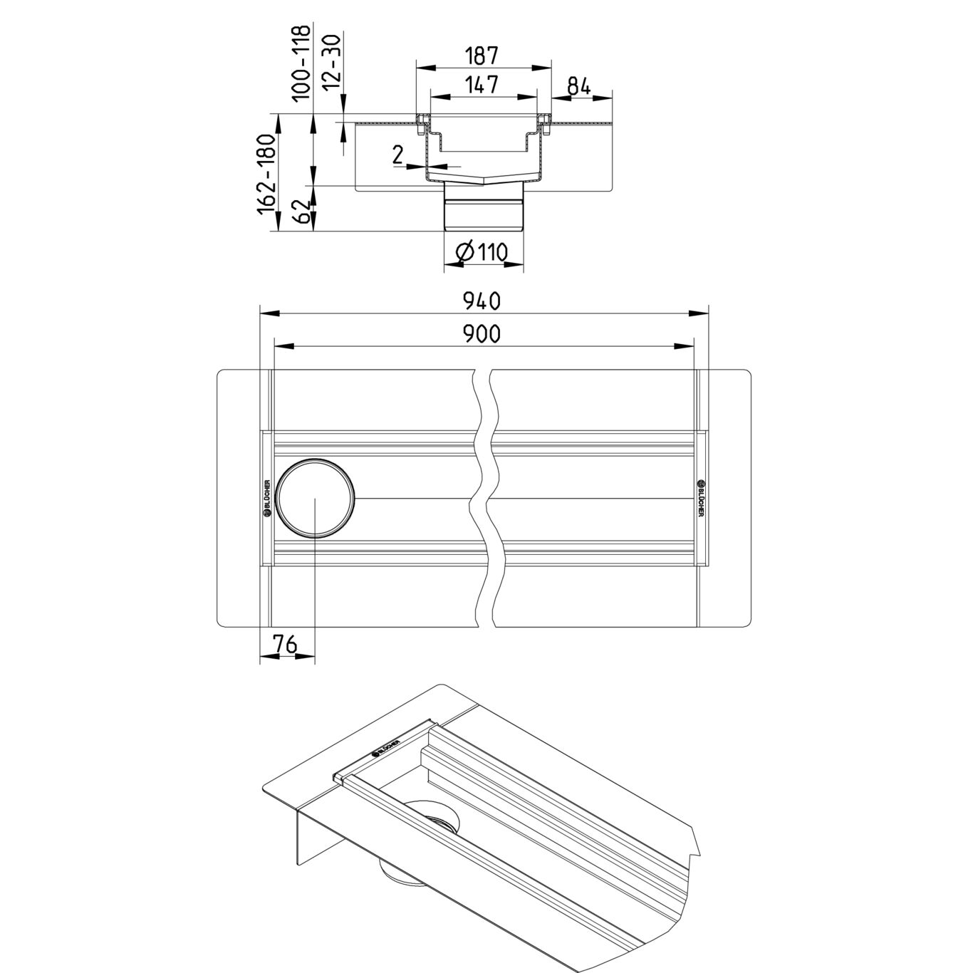 Line Drawing - Channel-Liquid membrane