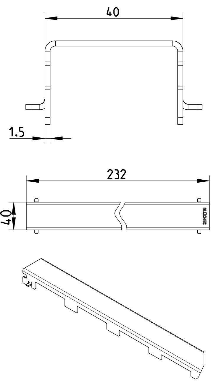 Line Drawing - Grating-WaterLine channel