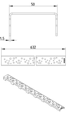 Line Drawing - Grating-WaterLine channel