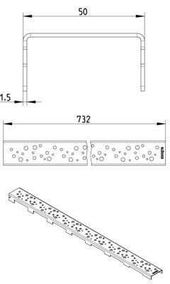 Line Drawing - Grating-WaterLine channel