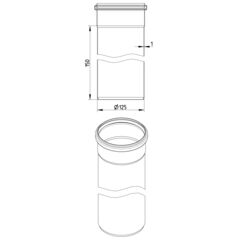 Line Drawing - Straight pipe