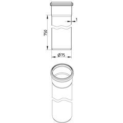 Line Drawing - Straight pipe