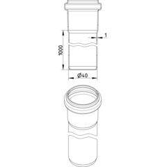 Line Drawing - Straight pipe