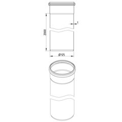 Line Drawing - Straight pipe