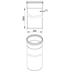 Line Drawing - Straight pipe