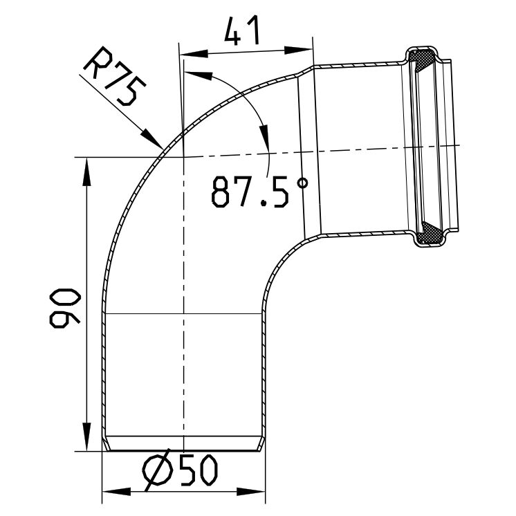 Line Drawing - Bend-87.5