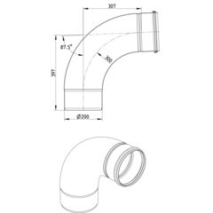 Line Drawing - Bend-87.5-large radius