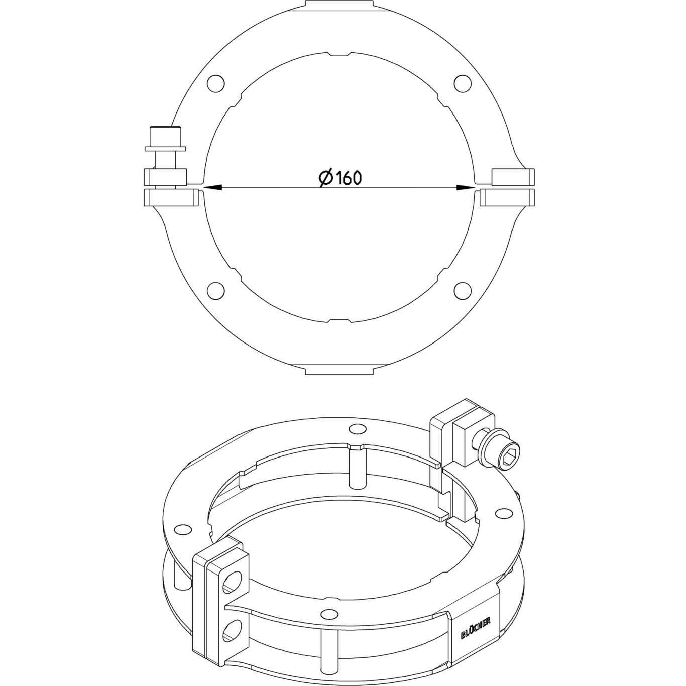 Line Drawing - Joint clamp-Pressure peak