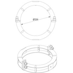 Line Drawing - Joint clamp-Pressure peak