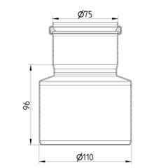 Line Drawing - Increaser-concentric