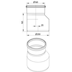 Line Drawing - Increaser-eccentric