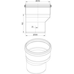 Line Drawing - Reducer-eccentric