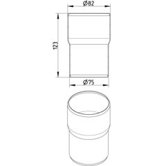 Line Drawing - Adaptor-clay-PVC-cast iron