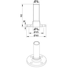 Line Drawing - Adaptor-flange-DIN