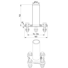 Line Drawing - Adaptor-flange-univeral