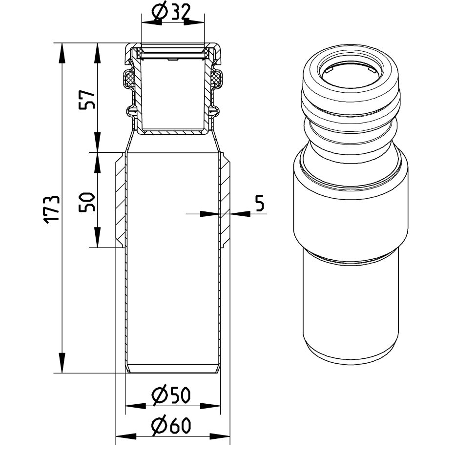 Line Drawing - Penetration-welding sleeve-steel-wash basin