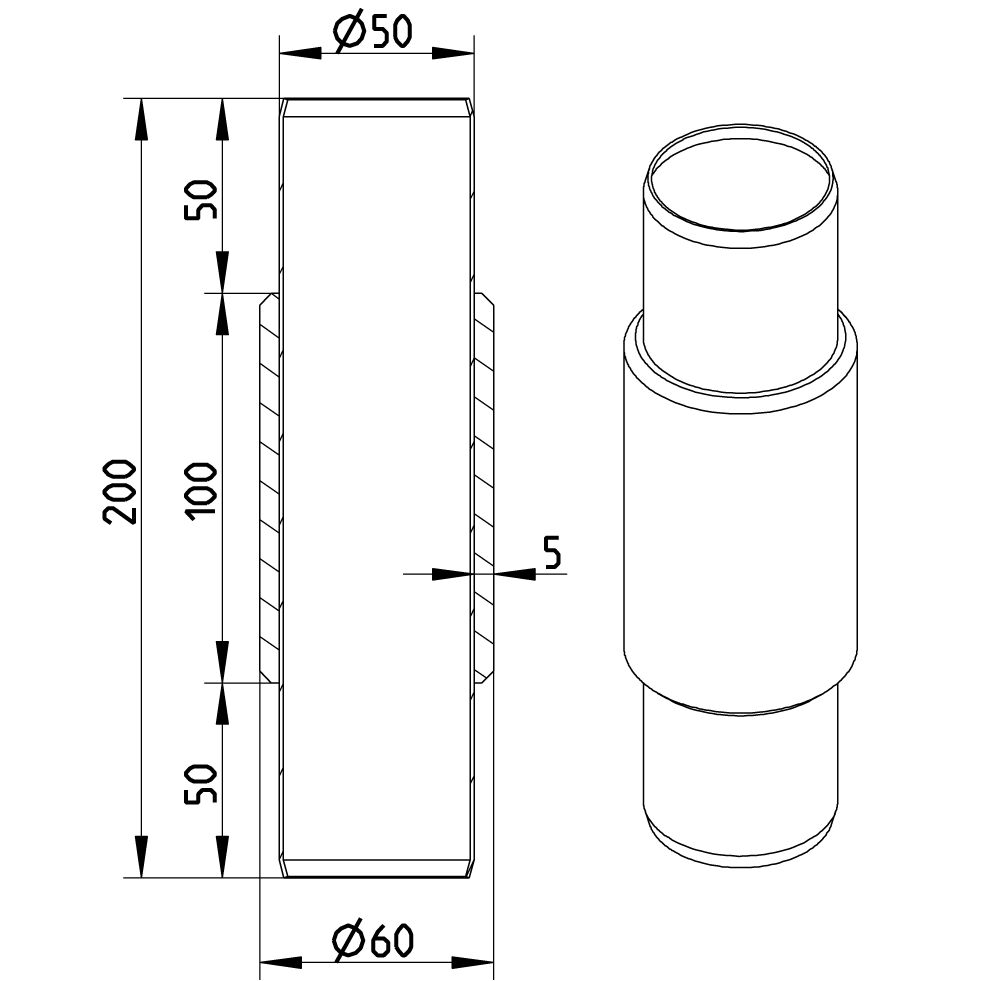 Line Drawing - Penetration-Spirgot