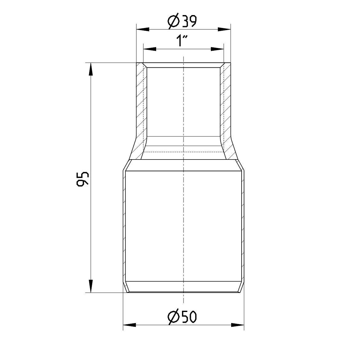 Line Drawing - Adaptor-femail