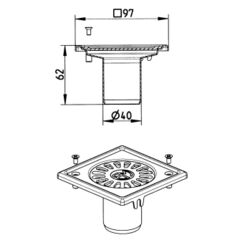 Line Drawing - Drain-Balcony-100