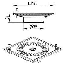 Line Drawing - Drain-Balcony-150