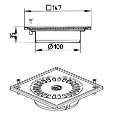 Line Drawing - Drain-Balcony-150